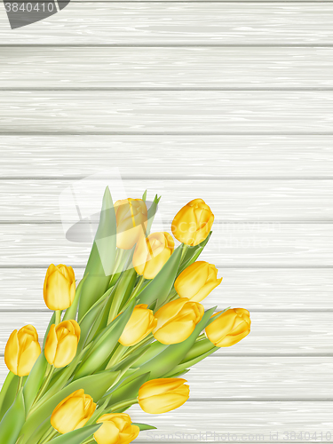 Image of Yellow tulips. EPS 10