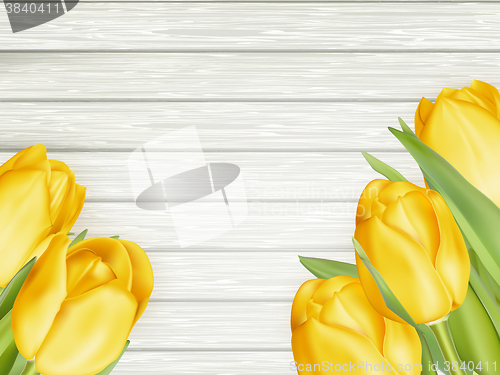 Image of Yellow tulips. EPS 10