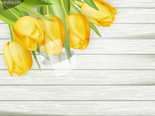 Image of Yellow tulips. EPS 10