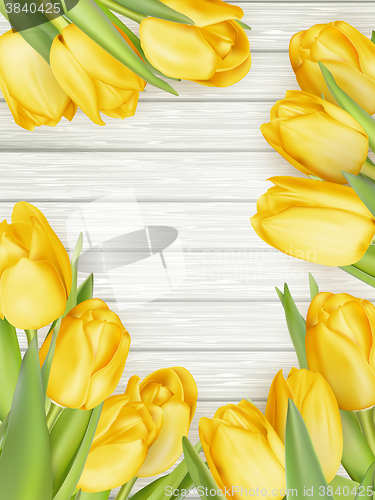 Image of Yellow tulips. EPS 10