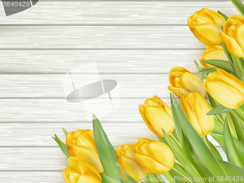 Image of Yellow tulips. EPS 10