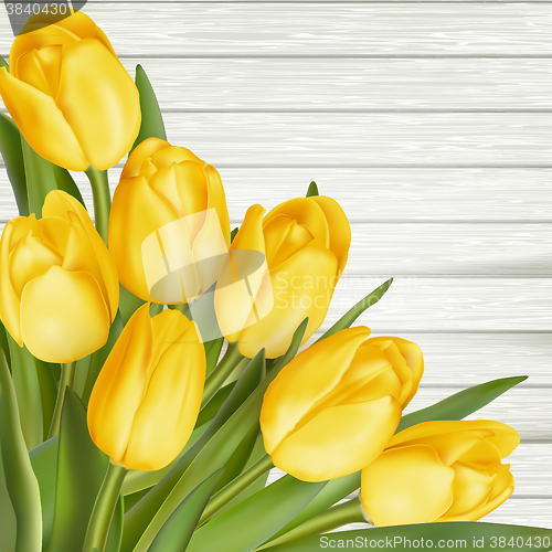 Image of Yellow tulips. EPS 10