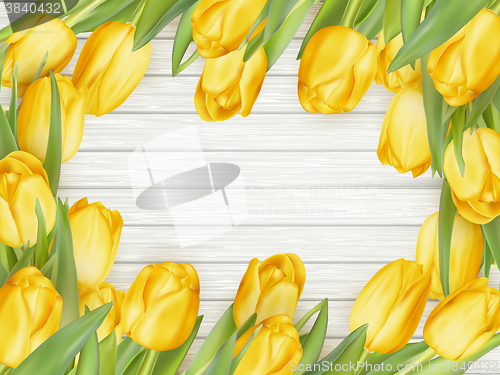 Image of Yellow tulips. EPS 10