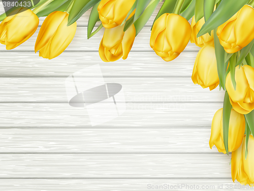Image of Yellow tulips. EPS 10