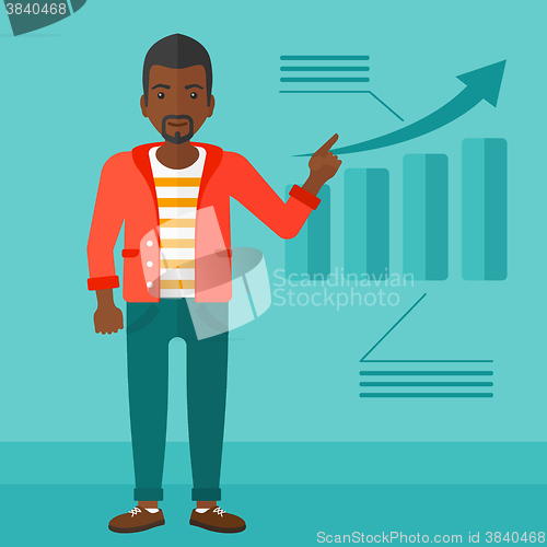 Image of Man presenting report.