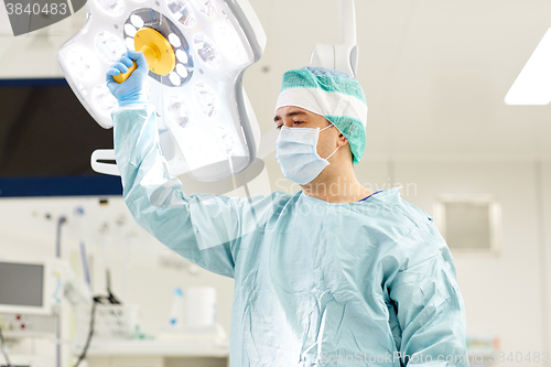 Image of surgeon in operating room at hospital