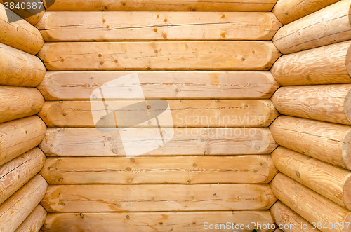 Image of Cut of wooden wall of house