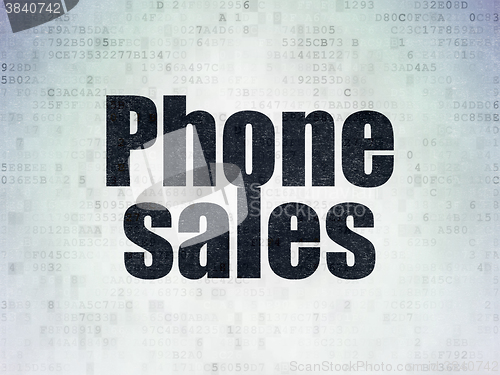 Image of Marketing concept: Phone Sales on Digital Paper background