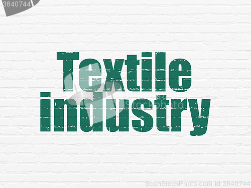 Image of Industry concept: Textile Industry on wall background
