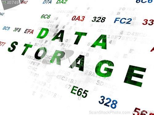 Image of Data concept: Data Storage on Digital background