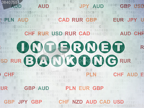 Image of Banking concept: Internet Banking on Digital Paper background