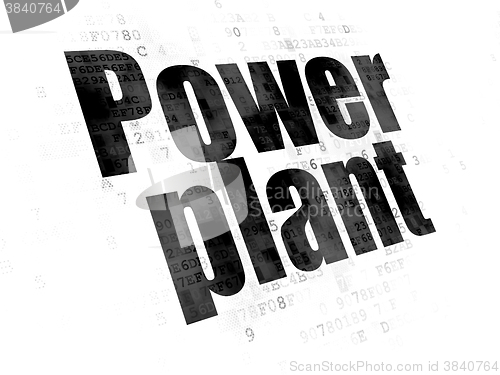 Image of Industry concept: Power Plant on Digital background