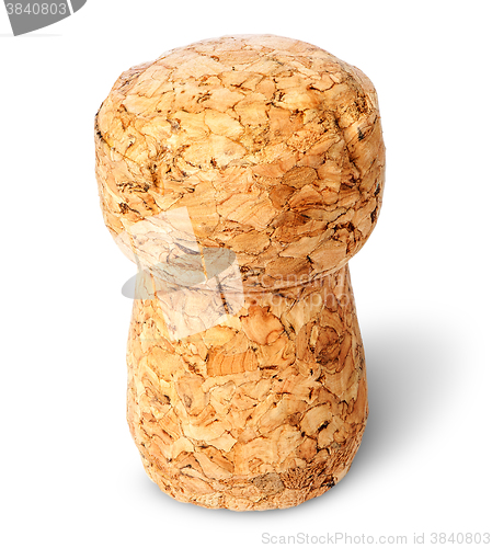 Image of Closeup of champagne cork vertically top view