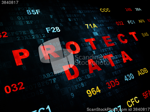 Image of Security concept: Protect Data on Digital background