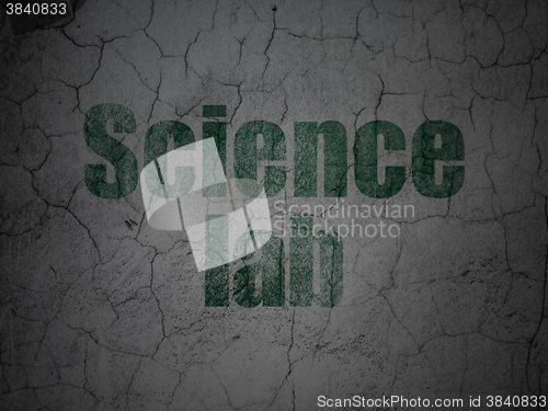 Image of Science concept: Science Lab on grunge wall background