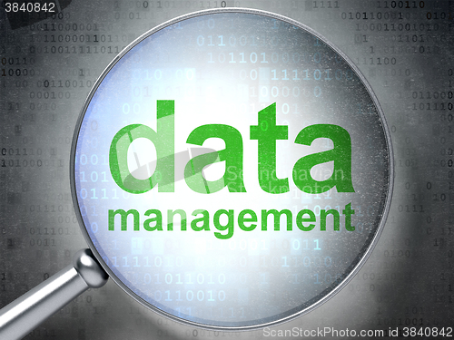 Image of Information concept: Data Management with optical glass