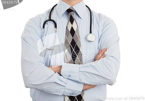 Image of Doctor with stethoscope, isolated