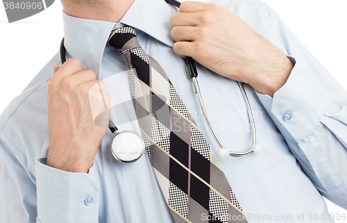 Image of Doctor with stethoscope, isolated