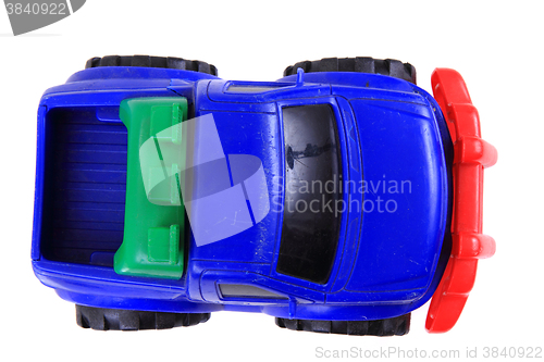 Image of blue plastic car toy