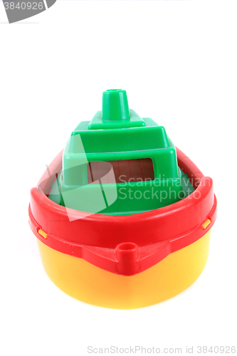 Image of color plastic ship toy 