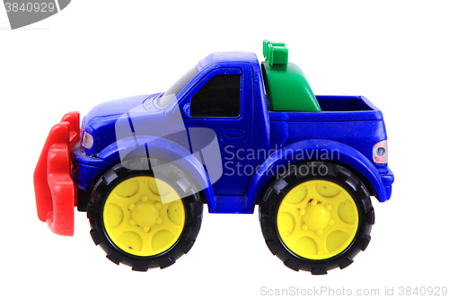 Image of blue plastic car toy