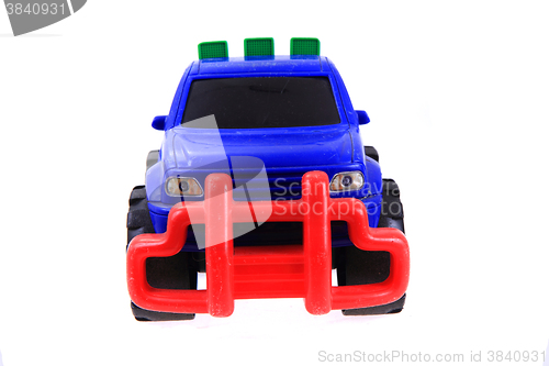 Image of blue plastic car toy