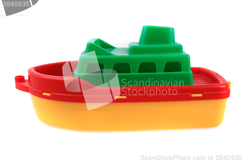 Image of color plastic ship toy 
