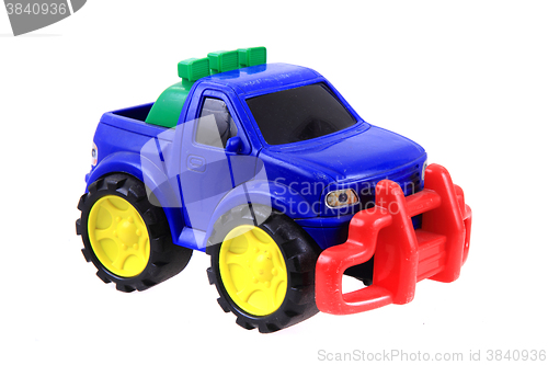 Image of blue plastic car toy