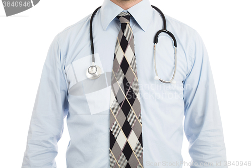 Image of Doctor with stethoscope, isolated