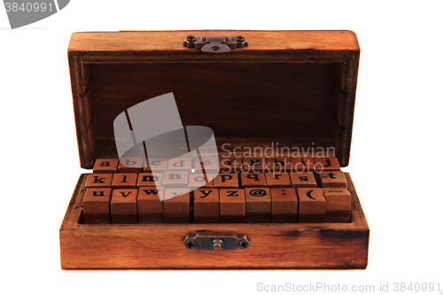 Image of small wooden hand printer