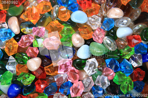 Image of plastic diamonds and beads texture