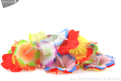 Image of textile flowers isolated