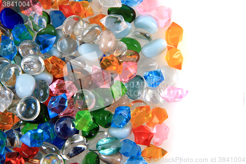 Image of plastic diamonds and beads texture