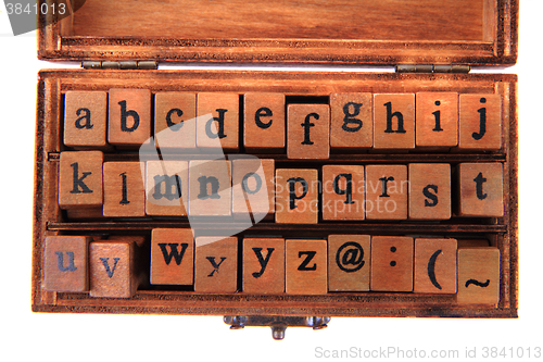 Image of small wooden hand printer