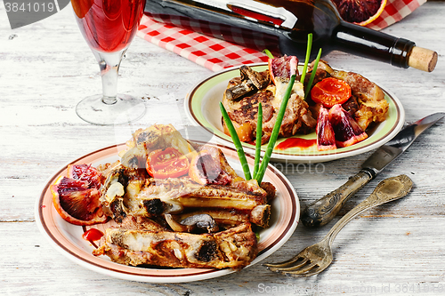 Image of Grilled meat on the bone