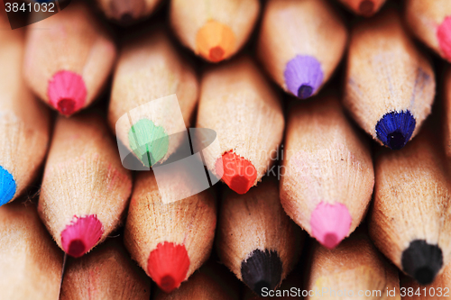Image of color pencils details