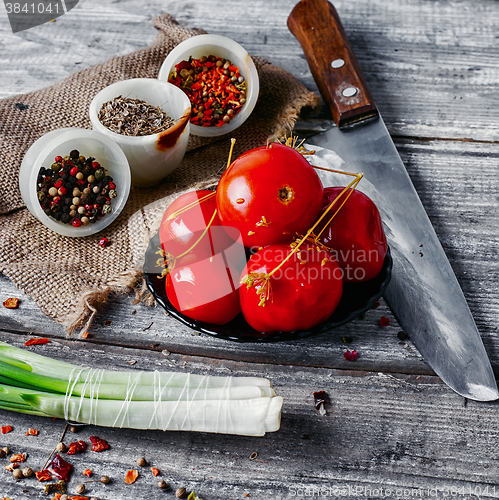 Image of Appetizer with marinated tomatoes