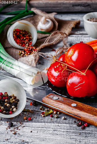 Image of Appetizer with marinated tomatoes