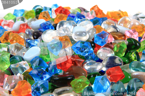 Image of plastic diamonds and beads texture