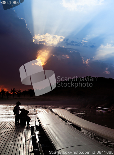 Image of Clouds over river