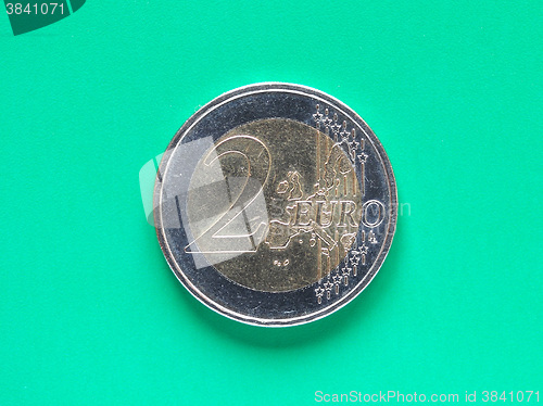 Image of Two Euro coin money