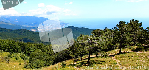 Image of View on Yalta city from the Ai-Petri mountain