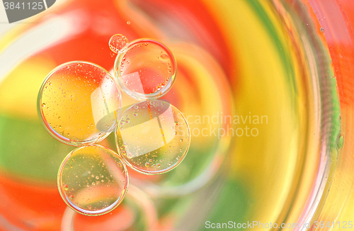 Image of Oil drops on a water surface