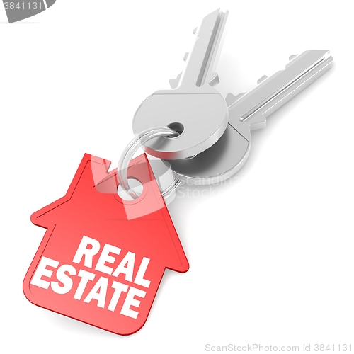 Image of Keychain with real estate word image