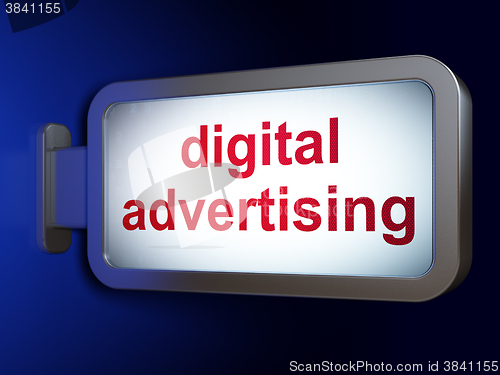 Image of Marketing concept: Digital Advertising on billboard background