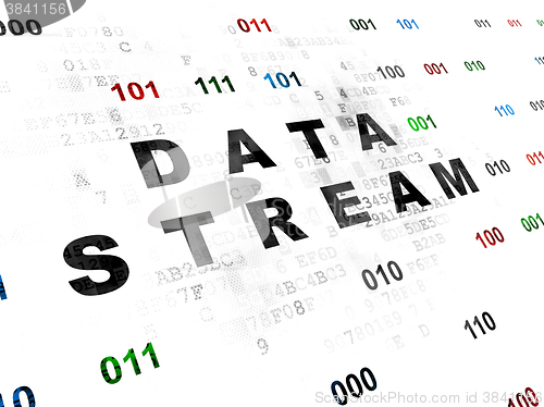 Image of Information concept: Data Stream on Digital background