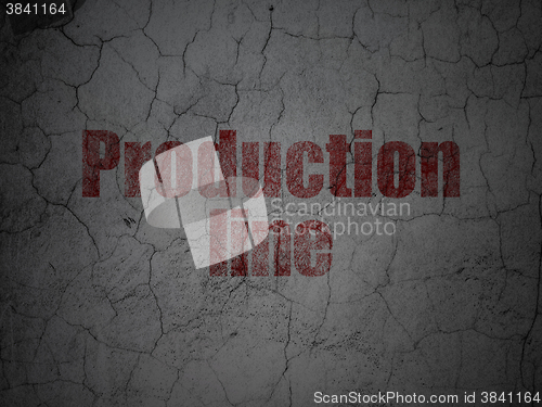 Image of Industry concept: Production Line on grunge wall background
