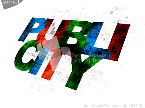 Image of Marketing concept: Publicity on Digital background