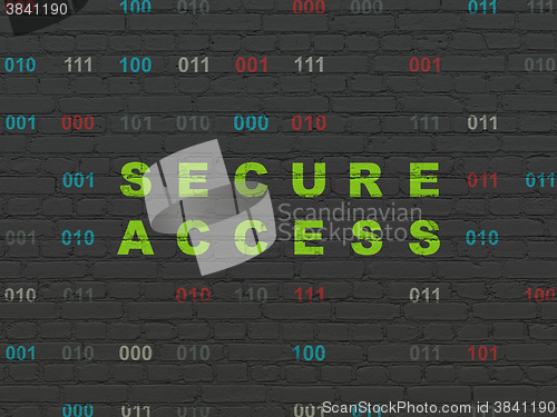 Image of Security concept: Secure Access on wall background