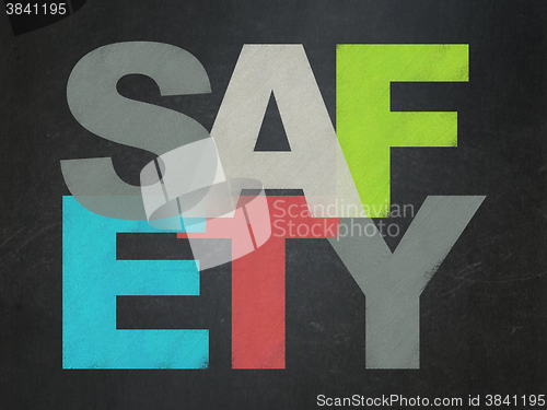 Image of Protection concept: Safety on School Board background